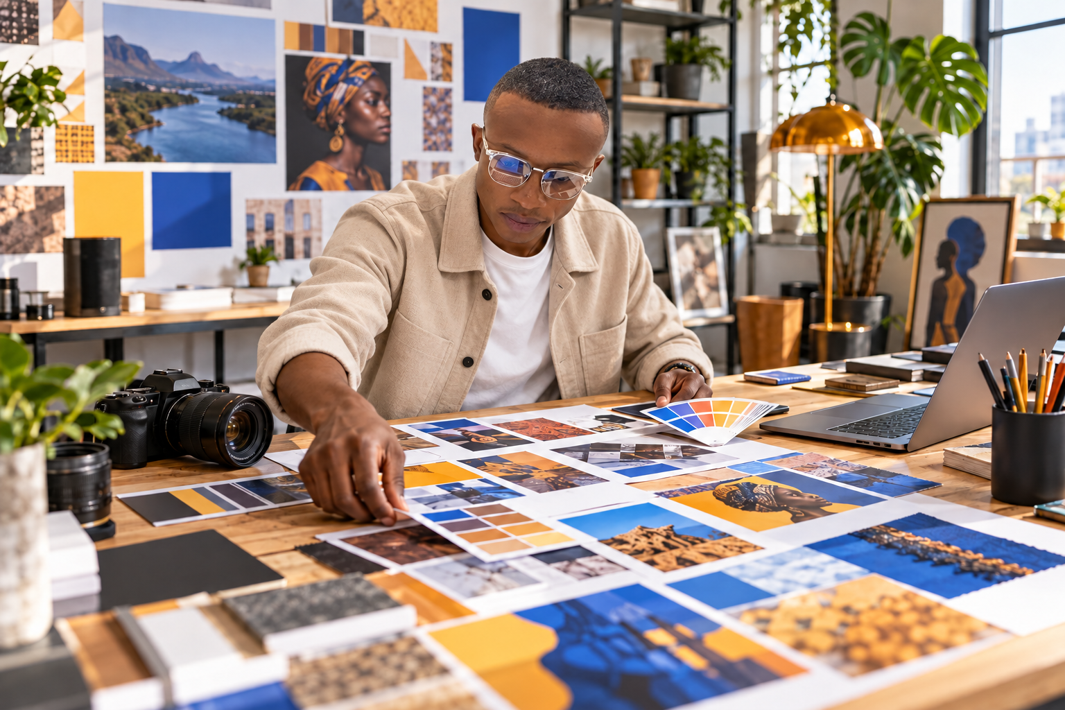 Illustration : création graphique dans un studio.